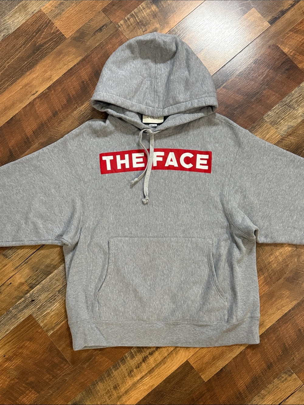 Gucci x Coco Capitán “The Face” Hoodie Gray Size XS Oversized Made in Italy - Picture 6 of 13